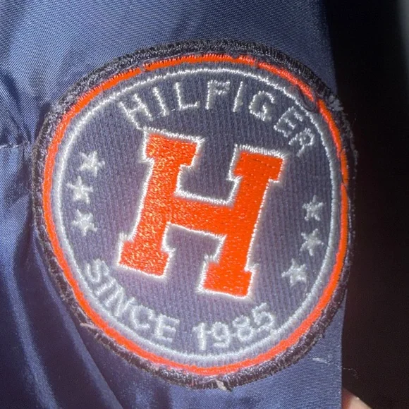 Tommy Hilfiger Navy and Orange Kids Puffer Jacket - Picture 6 of 6